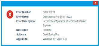 QuickBooks Error 15223 Update: Causes