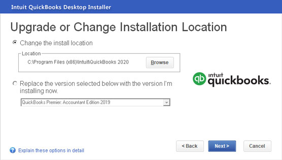 Change the Install Location