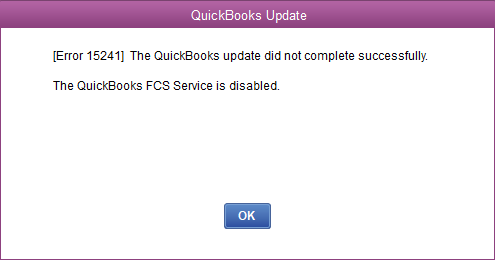 Fix Quickbooks Error 15241