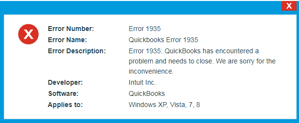 Fixing Error 1935 QuickBooks