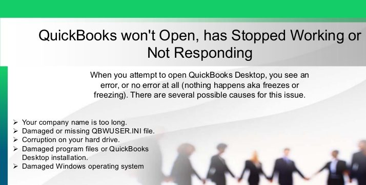 quickbooks won't open reasons